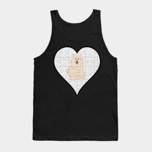 Samoyed Heart Jigsaw Pieces Design - Gift for Samoyed Lovers Tank Top